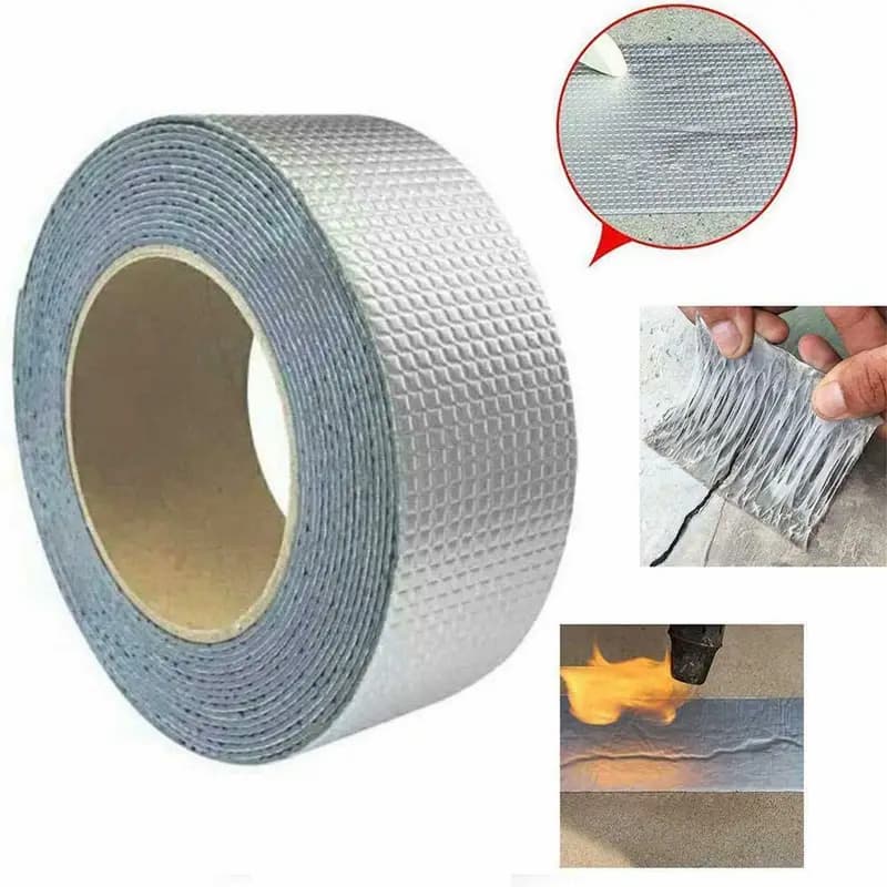 Bundle of 2 Aluminum Foil Butyl Rubber Tape Adhesive Waterproof Flex