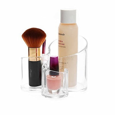 Cosmetic Makeup Organizer Acrylic Makeup And Brush Holder, Wavy Acrylic