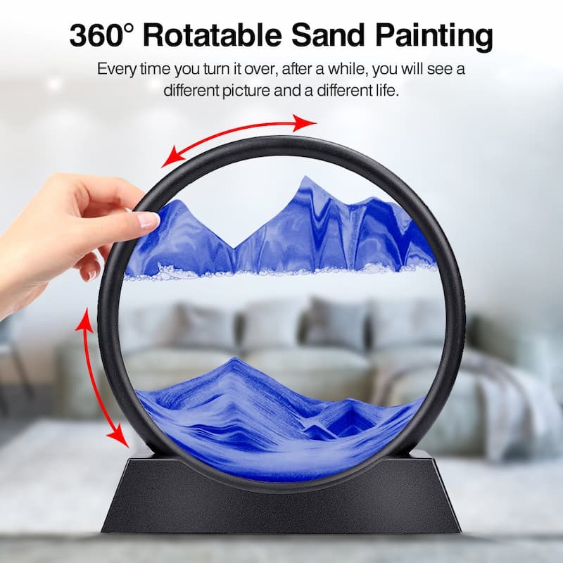 3D Moving Sand Art Lamp, Sand Lamp, Flowing Sand Painting Night Light, Creative