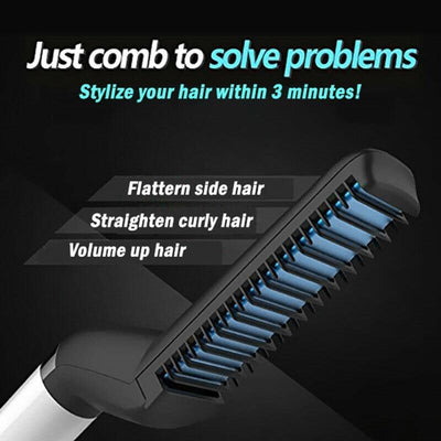 Men Quick Beard Straightener Multifunctional Electric Ionic