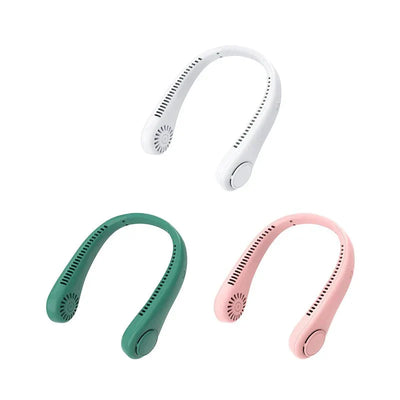 Neck Fan Portable Bladeless neck fans rechargeable USB Cooling Fan Super