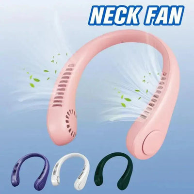 Neck Fan Portable Bladeless neck fans rechargeable USB Cooling Fan Super