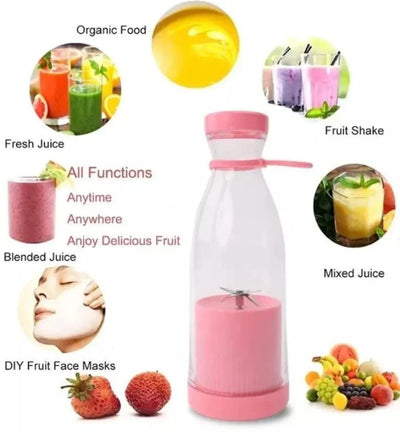 Portable Electric Bottle Juicer For Shakes And Smoothies - Mini Fast Portable Juicer
