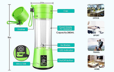 USB Rechargeable Juicer Blender 4 Blades Multi